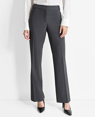 DKNY Women's Mid-Rise Straight Leg Pants - Macy's | Macy's