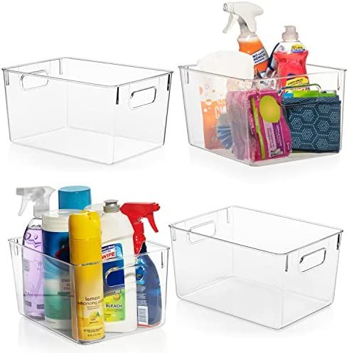 ClearSpace Plastic Storage Bins – Perfect Kitchen Organization or Pantry Storage – Fridge Organizer, | Amazon (US)
