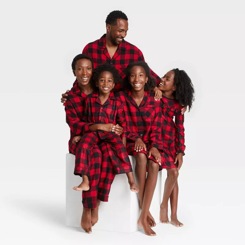 Women's Holiday Buffalo Check Plaid Flannel Matching Family Pajama Set - Wondershop™ | Target