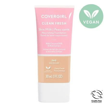 COVERGIRL Clean Fresh Skin Milk Clean Vegan Formula Medium 1 fl oz Lightweight Liquid Foundation | Walmart (US)