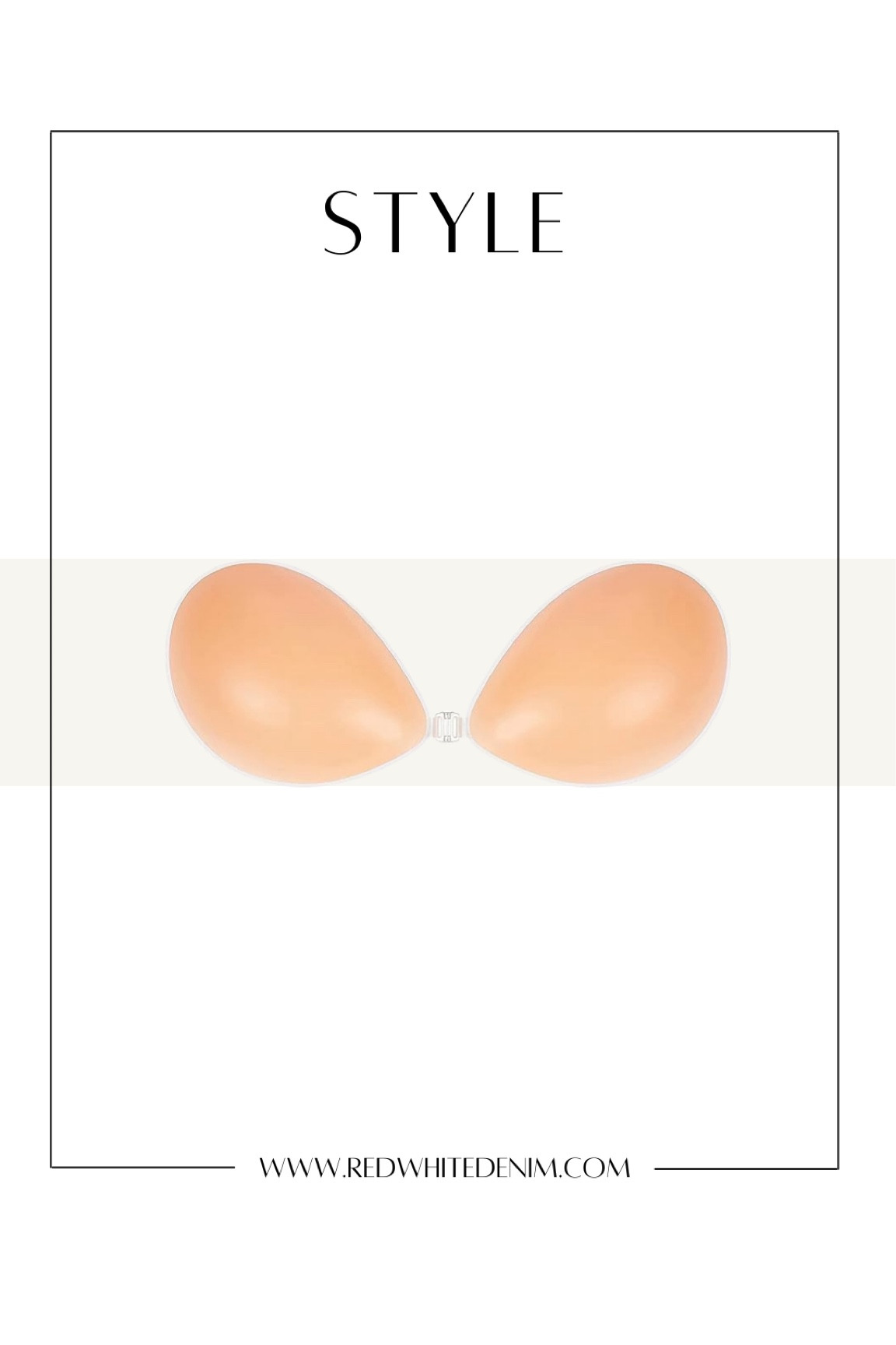 The BEST strapless sticky bra for summer - only bra I wear. I size up (normal size C wearing size D)