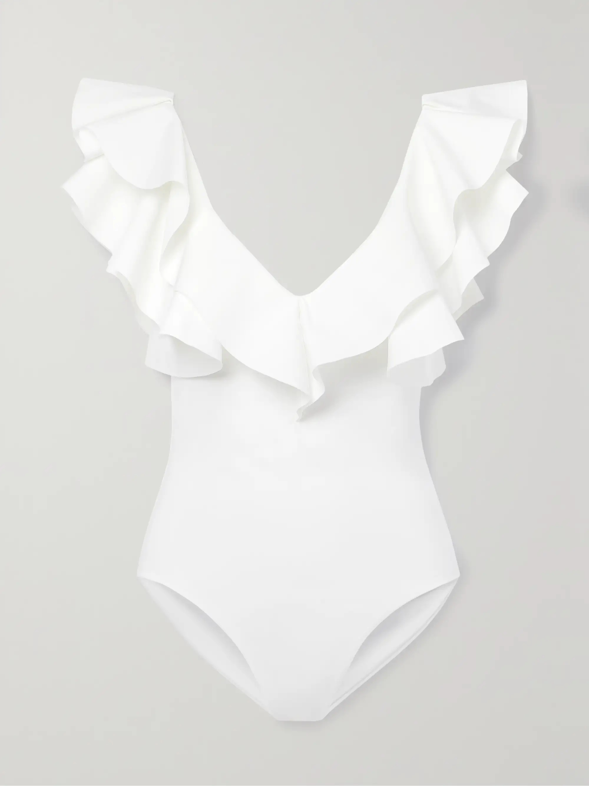 + NET SUSTAIN Santa ruffled swimsuit | NET-A-PORTER (US)