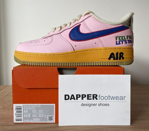 Nike Mens Air Force 1 Low, Size 9 UK, Feel Free Lets Talk Trainers DX2667 600 | eBay UK