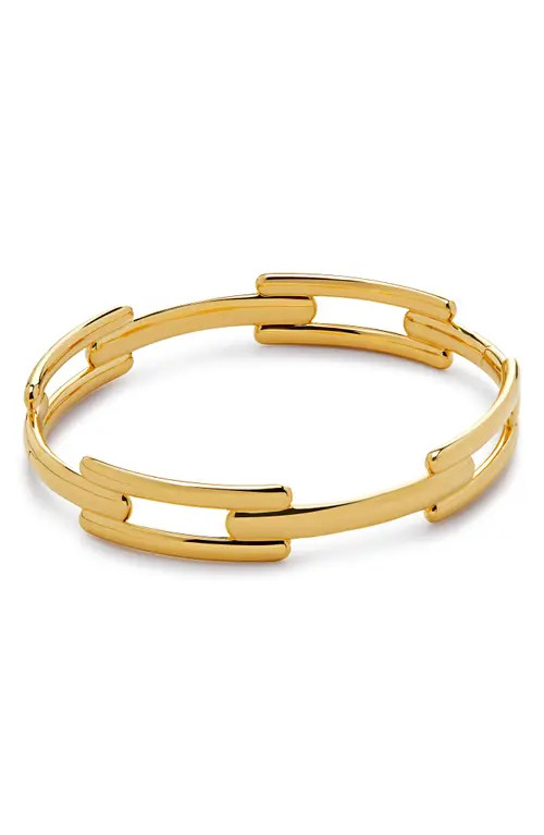 Monica Vinader Signature Link Bangle in 18Ct Gold Vermeil at Nordstrom, Size Medium | Nordstrom