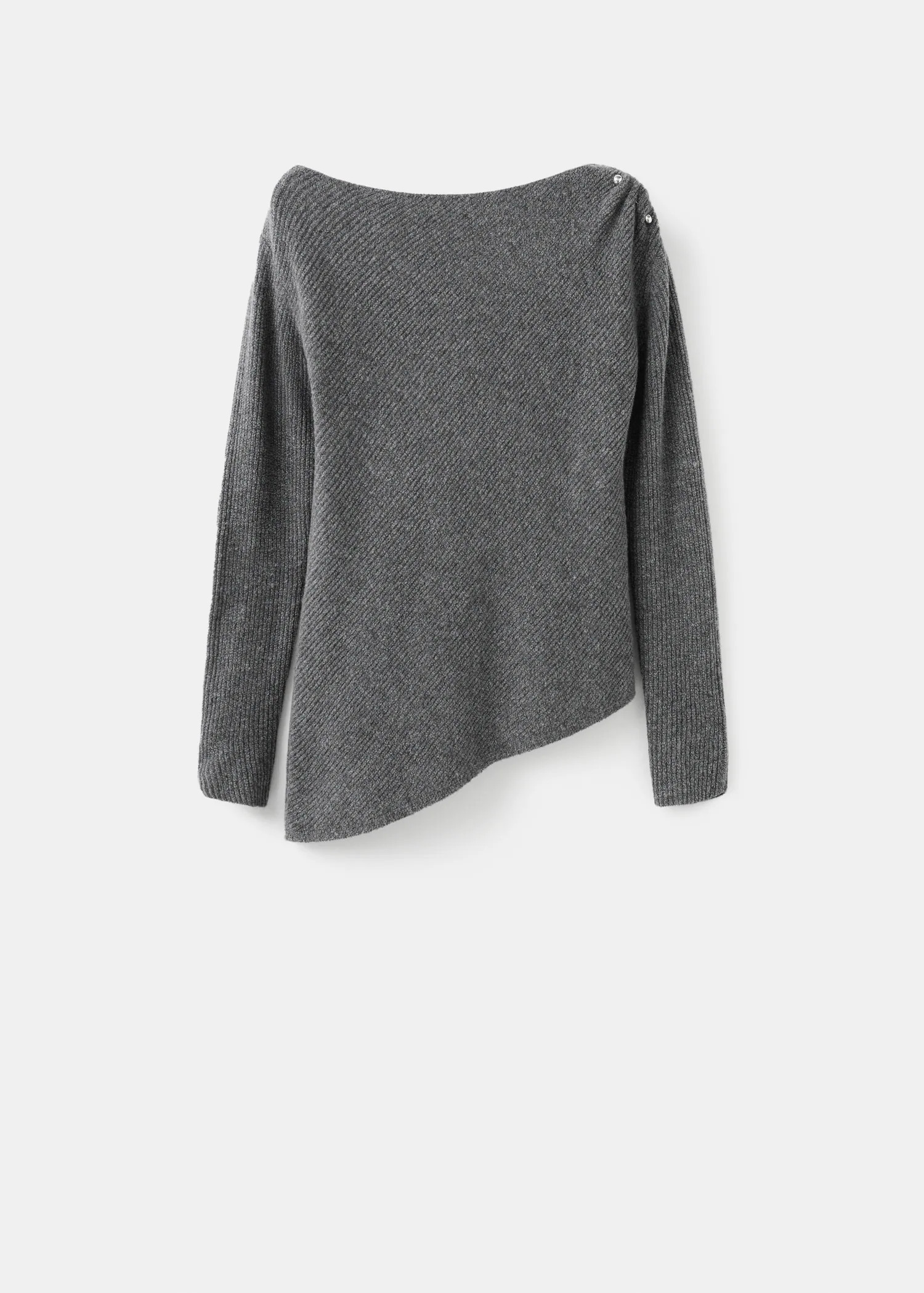 Asymmetrical sweater with metallic detail | Mango (US/MX/AU)