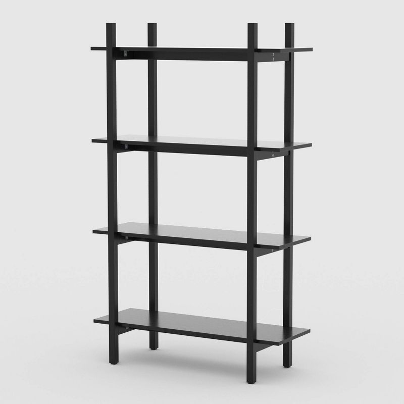 57" Emery 4 Tier Vertical Shelf Bookshelf Black - RST Brands | Target