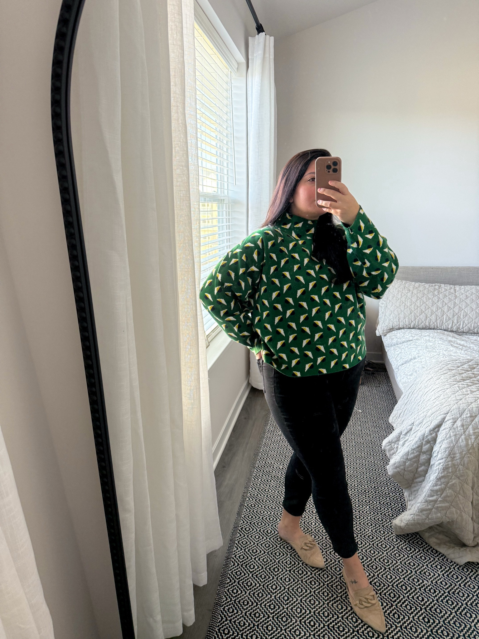 I LOVE sweater weather! As a midsize girlie, it’s really my season to shine. This geometric mock neck sweater is from Anthropologie - exact same sweater linked in some different styles. Wearing size XL

#LTKMidsize #LTKWorkwear #LTKFindsUnder100