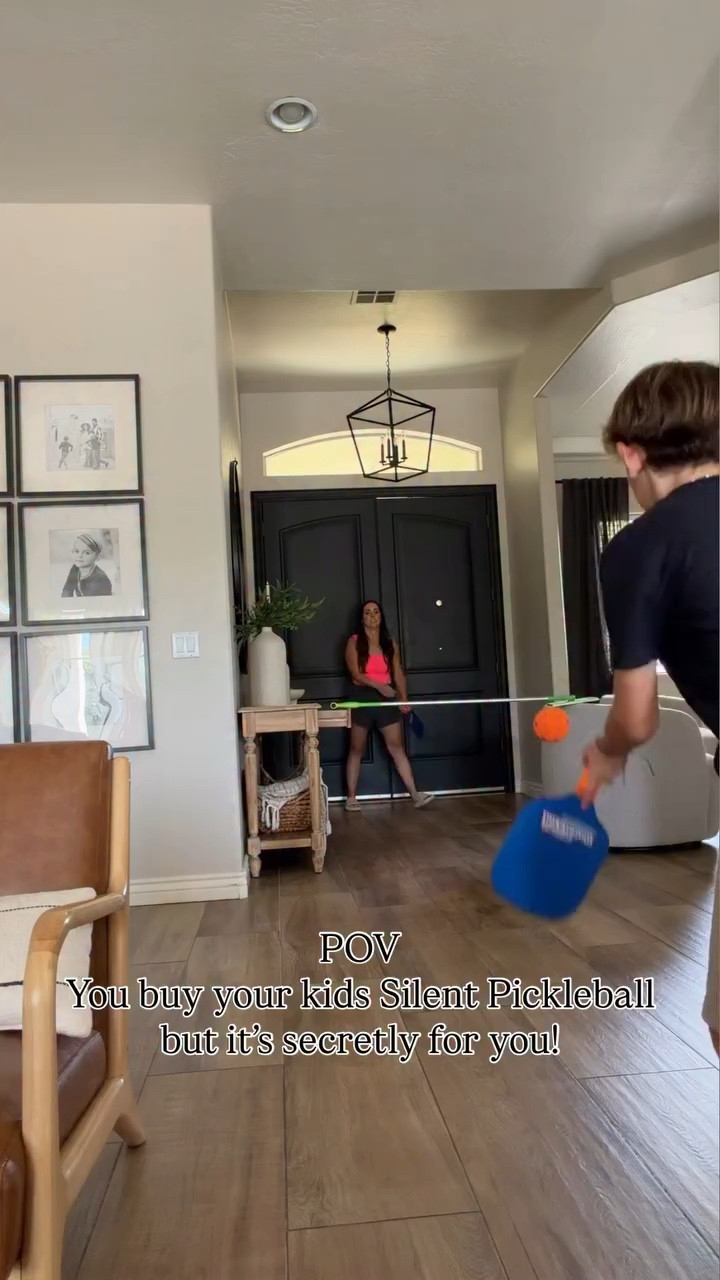 I now encourage playing ball in house! 🏓 

When I saw this no-noise pickleball set I wasn’t sure if it would be good but I took a chance and gave it to the boys for Easter and it turned out to be SO FUN! 

Best $20 ever spent 😂 such a good gift for kids birthdays too! 

#LTKmomlife #LTKKids #LTKHome