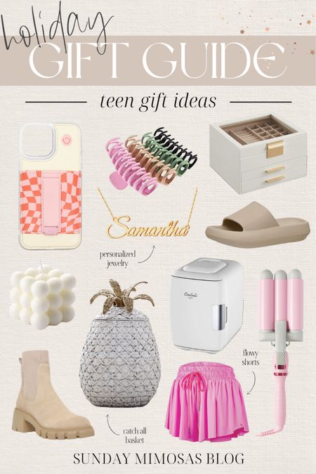 Holiday Gift Guide: Gifts for teen girls 

1. Personalized jewelry (name necklaces)
2. Claw clips
3. Flowy shorts 
4. Custom phone cases
5. Bubble candles
6. Skincare fridge
7. Cloud slides
8. Jewelry organizer
9. Catch all basket 
10. Chelsea boots

Trendy gifts for teenagers, teen gifts, teen gift guide, teen girl gifts, teenager gifts, Christmas gift ideas for girls, gift ideas for girls, Amazon gift ideas for her, Amazon gift ideas for teens, beauty gift ideas for teens #giftideasteengirls #teengirlgifts #teengirlgiftideas #amazongiftideas #amazongiftsforher #giftguide2022

#LTKHoliday #LTKunder50 #LTKSeasonal