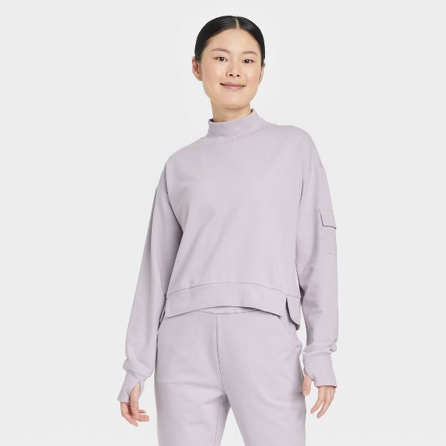 Women's French Terry Butter Wash Sweatshirt - All in Motion™ | Target