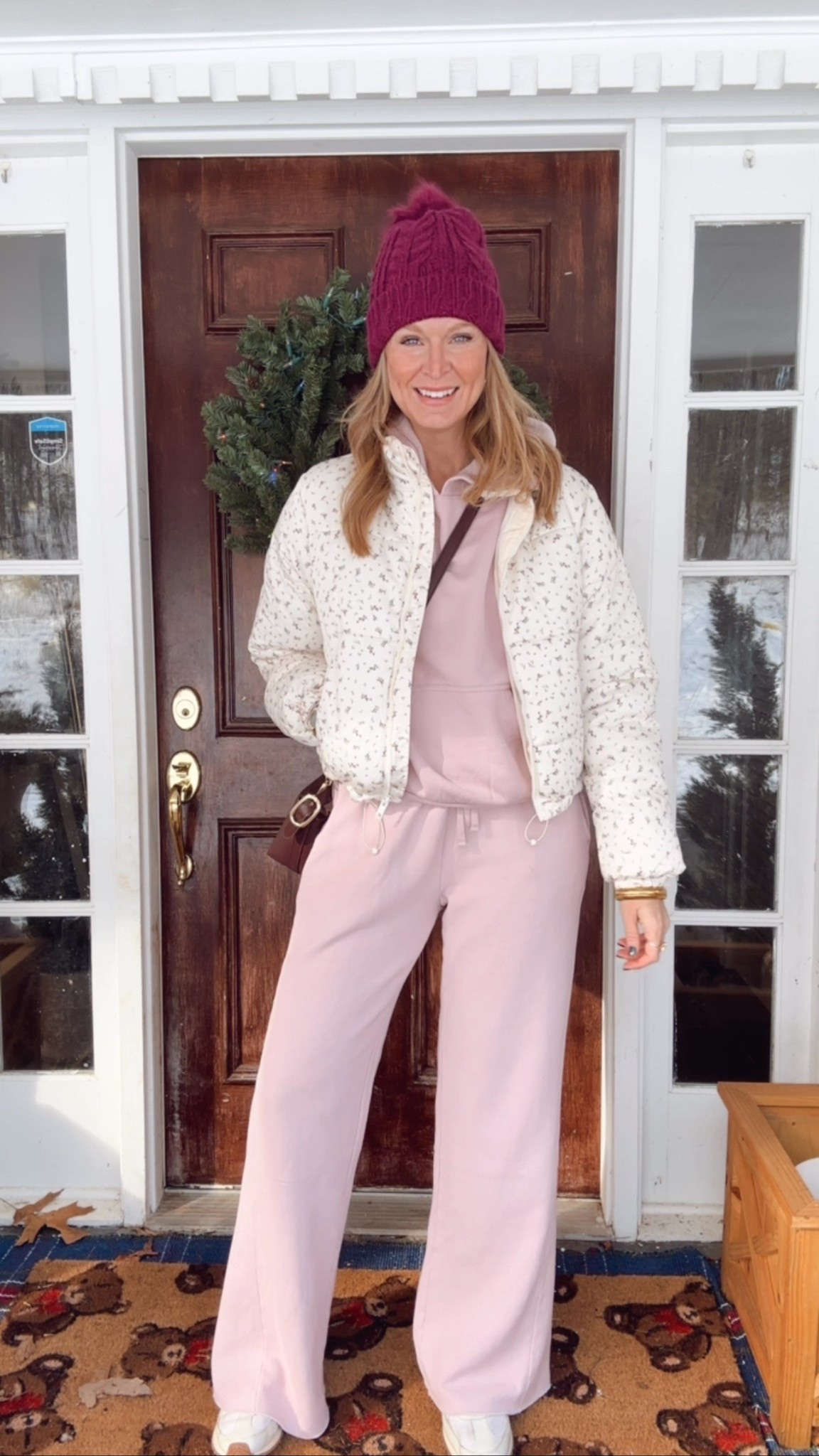 Loved my outfit today! Almost completely in Walmart! In a M in the sweatshirt and pants and a L in the jacket. 
