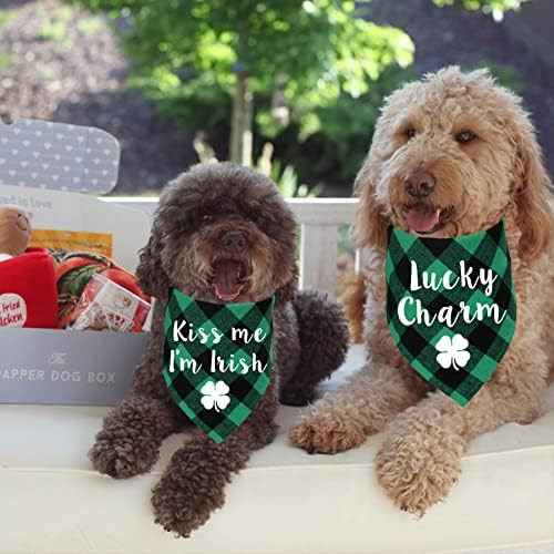STMK 2 Pack St. Patrick's Day Dog Bandanas, Holiday Plaid Dog Puppy Bandana for Dog Puppy St. Patric | Amazon (US)