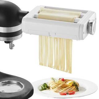 VEVOR 3-in-1 Stainless Steel Pasta Roller Cutter Attachment for Kitchen Aid Stand Mixer Set 8 Adj... | The Home Depot