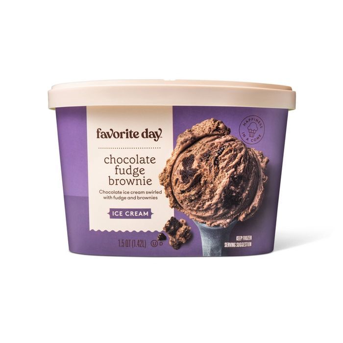 Chocolate Fudge Brownie Ice Cream - 48oz - Favorite Day™ | Target