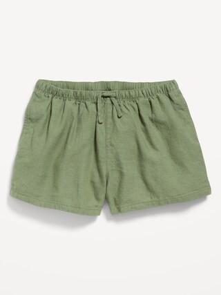 Linen-Blend Shorts for Girls | Old Navy (US)