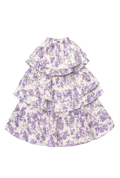 Teagan Tiered Skirt - Purple Brocade | Shop BURU