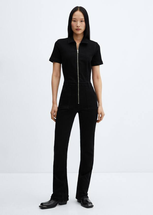 Long denim jumpsuit -  Women | Mango USA | MANGO (US)