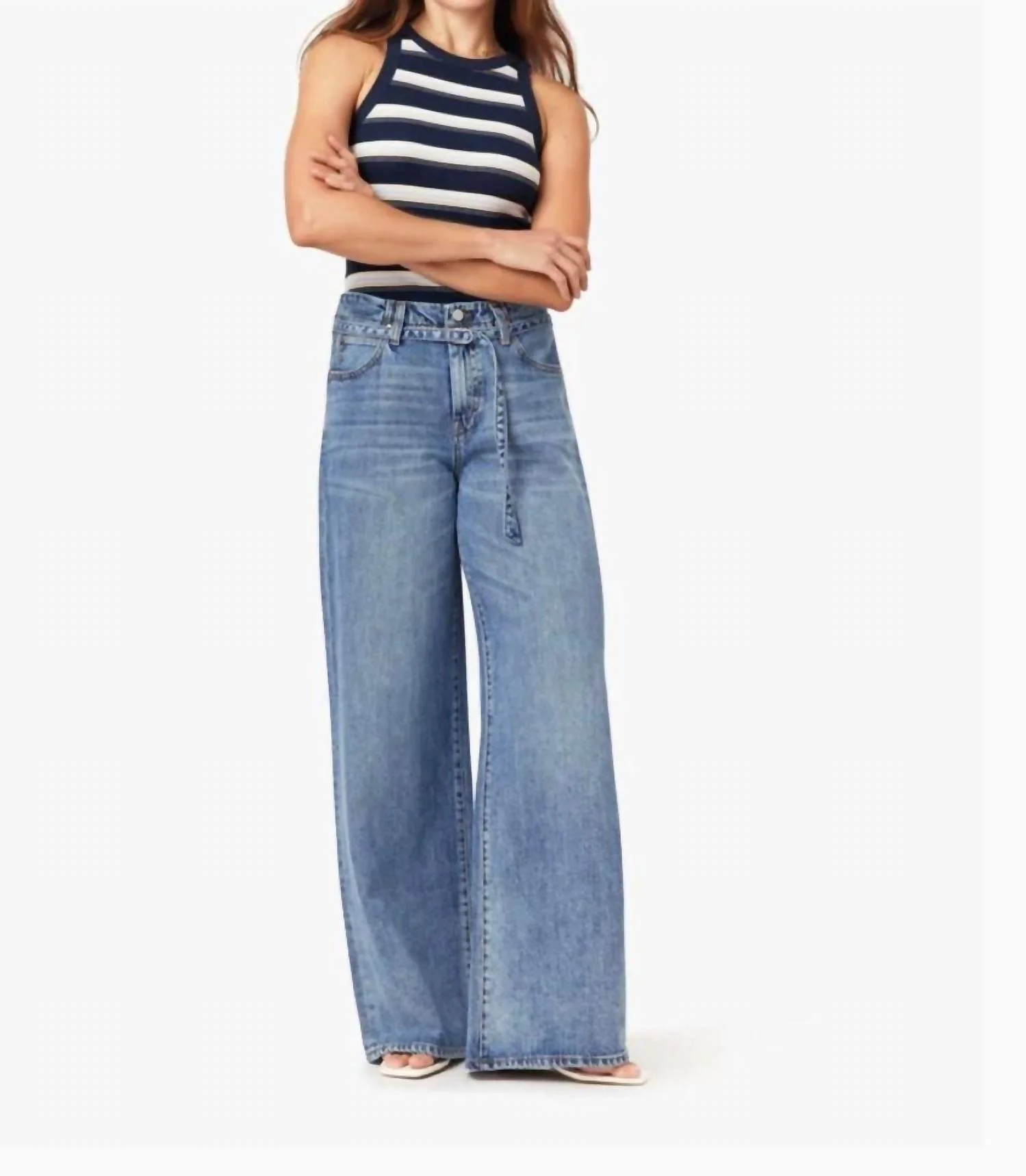 Women's Brynn Self Tie Wide Leg Jean In Mantra | Shop Simon
