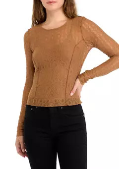 Oak & Trellis Women's Lace Meet and Greet Top | Belk