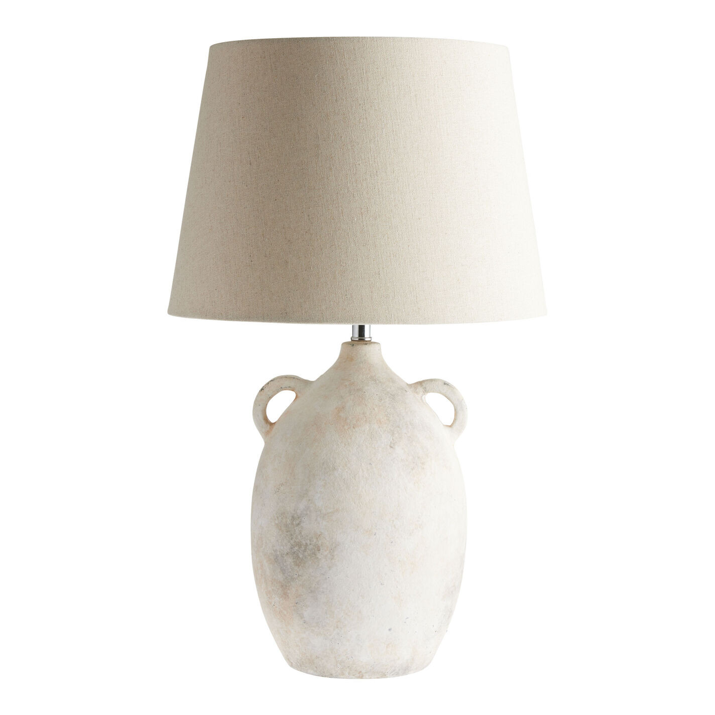 Selma Antique White Terracotta Jug Table Lamp Base | World Market