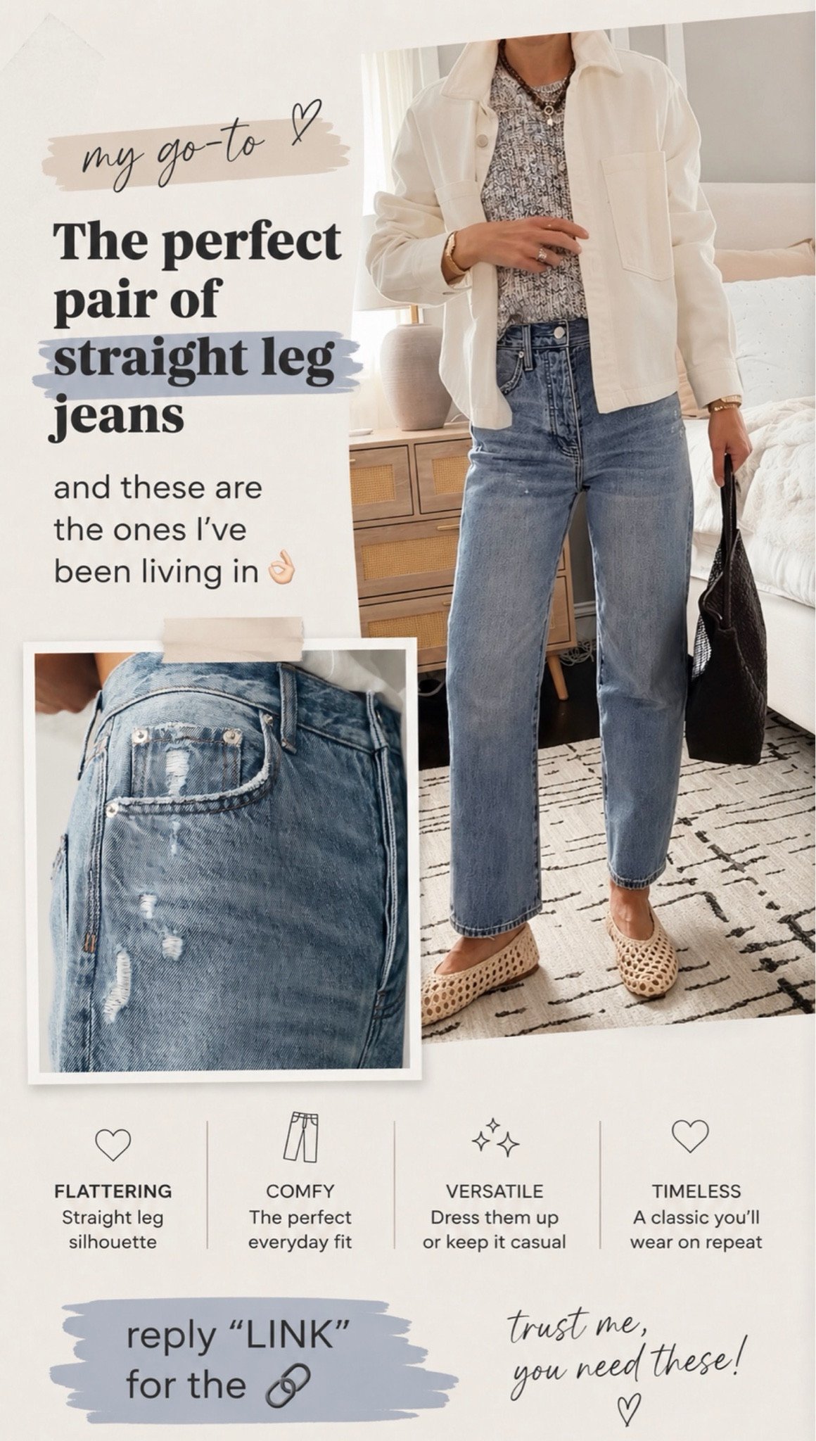 My favorite pair of straight leg jeans. I wear size 24.

#LTKootd #LTKSeasonal #LTKOver40