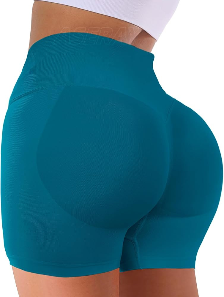 Seamless Gym Workout Shorts Women Scrunch Butt Lifting Biker Yoga Shorts for Women Tummy Control ... | Amazon (US)