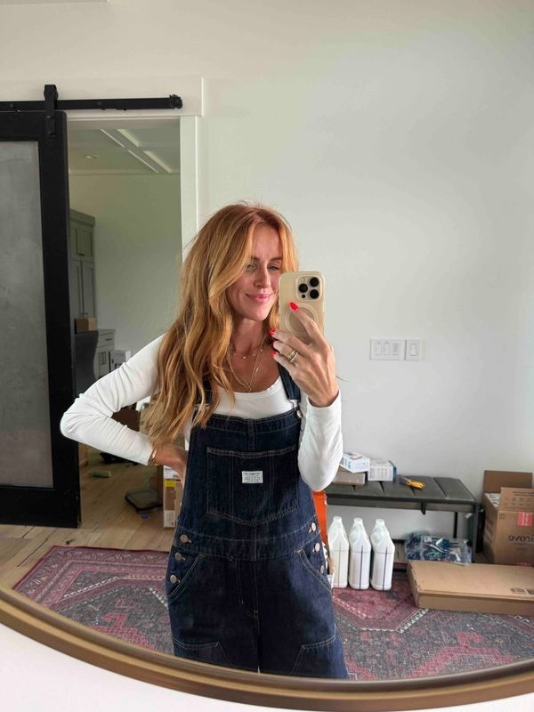 Shirt is from amazon - I own lots of these because they're perfect to layer or wear by themselves! I'm in the small. I also love the crewneck cut! 

Overalls are Levi's and this new dark wash is SOOOOOO good. I have these in a tan + cream pair and when I saw these, I had to get them. I'm in the small - they do fit a bit oversized! 

#LTKStyleTip #LTKSeasonal #LTKFindsUnder100