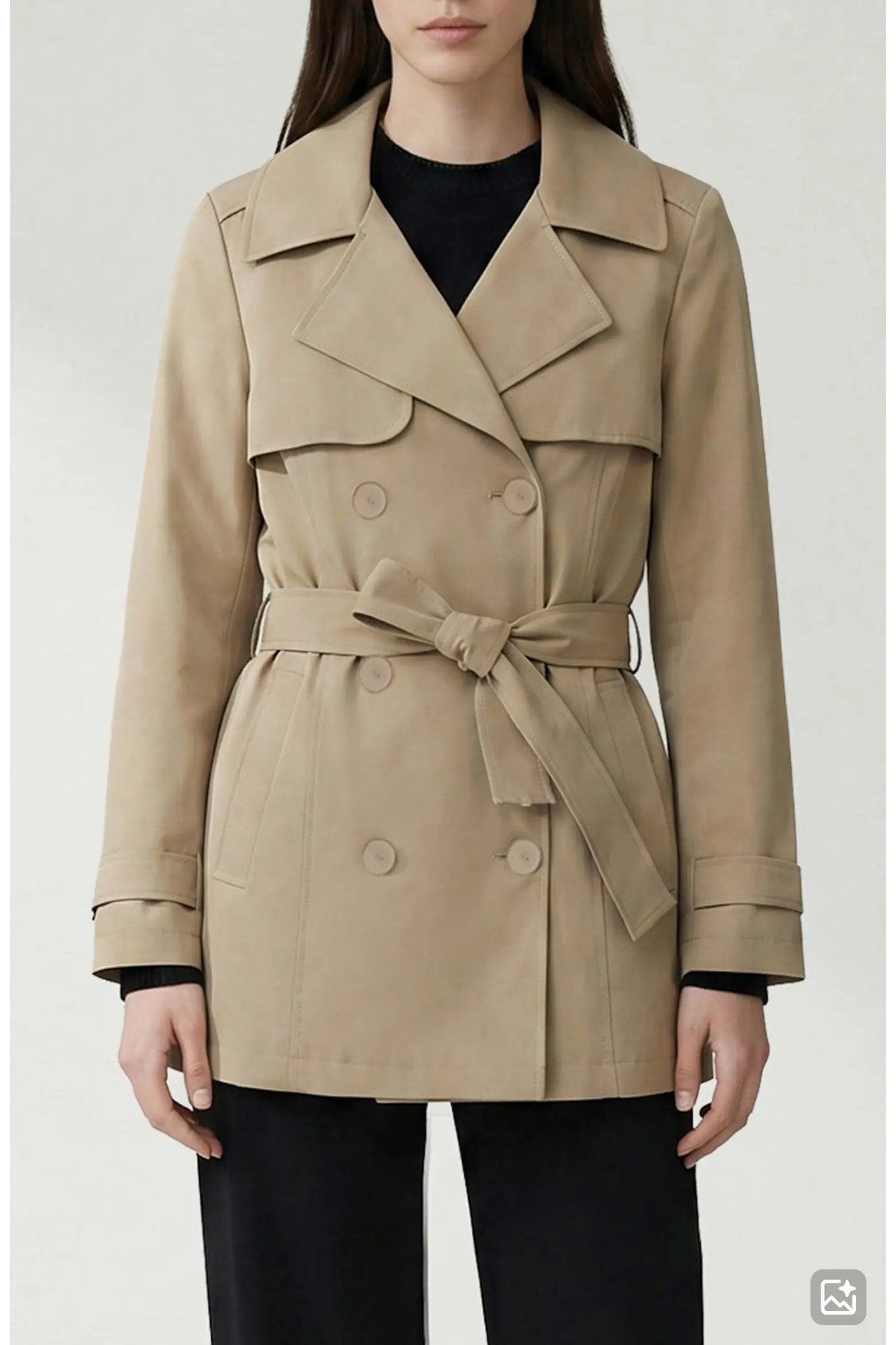 Noize Amina Tie Waist Water Repellent Coat (Women) | Nordstrom | Nordstrom