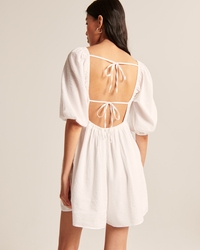 Puff Sleeve Babydoll Romper | Abercrombie & Fitch (US)