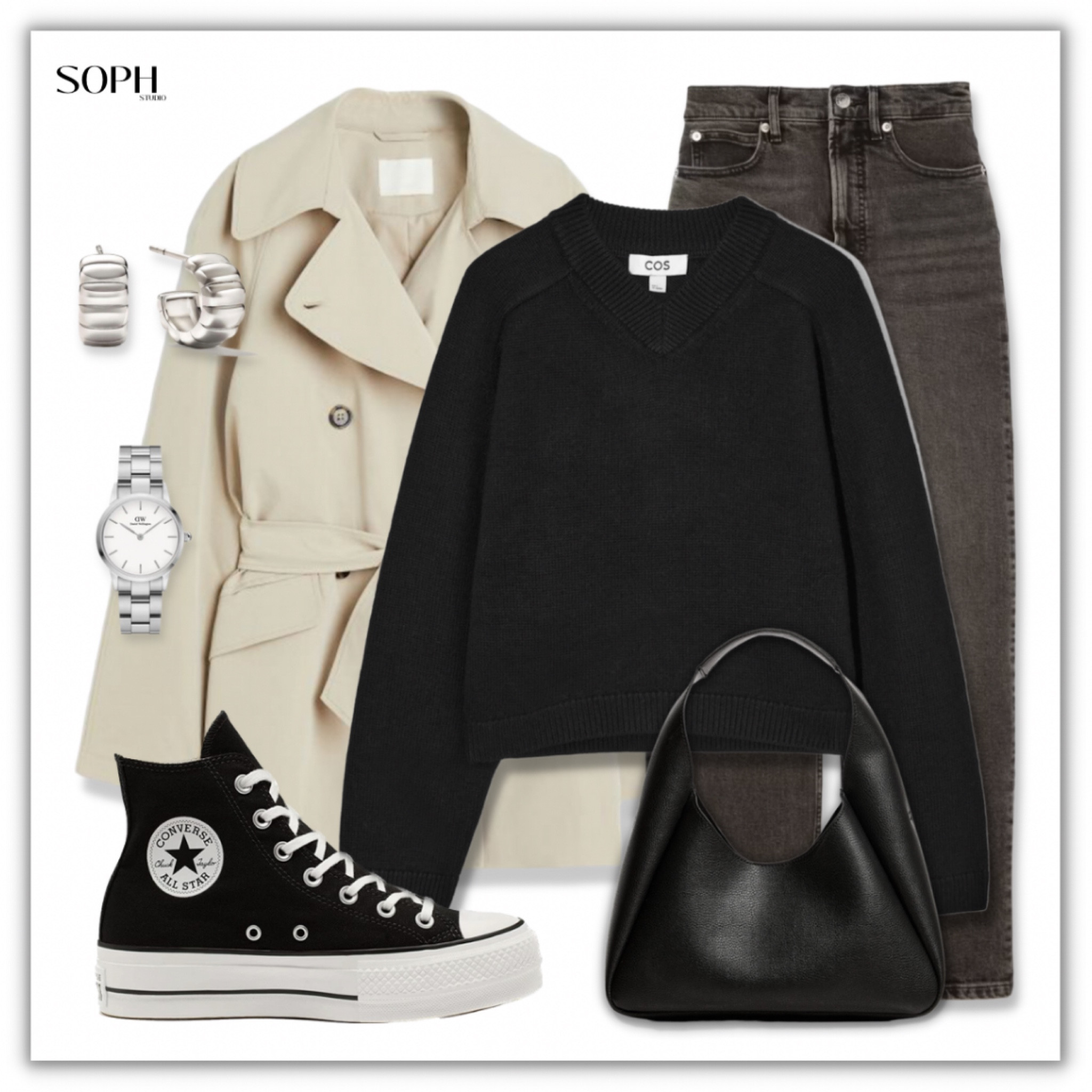 Street Casual look styled with platform converse 🖤✨

• black bag from Mango is sold out but fortunately found similar ones from Anthropologie!

#LTKstyletip #LTKshoecrush #LTKfit