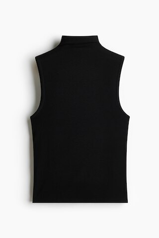 H & M - Sleeveless Mock Turtleneck Top - Black | H&M (US + CA)