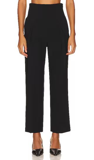 High Waisted Pleated Pant in Rich Black | Revolve Clothing (Global)