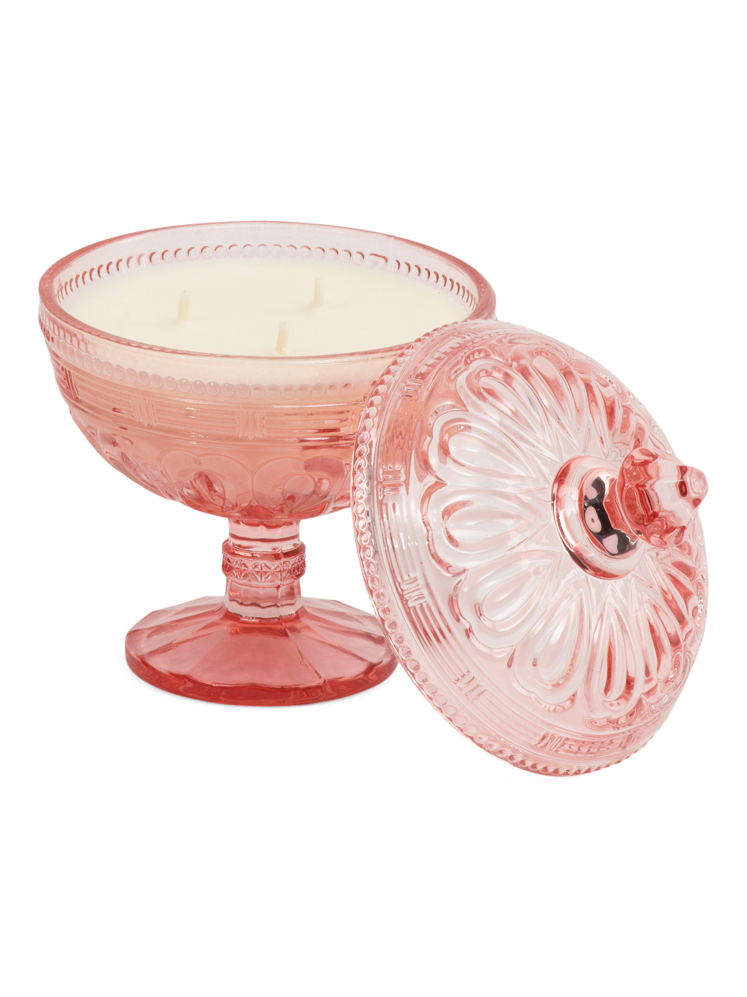 5.84oz Pedestal Jar Candle With Lid And Bow Detail | TJ Maxx