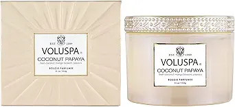 Voluspa Coconut Papaya Candle | Corta Maison Boxed Glass | 11 Ounces | 45 Hour Burn Time | Vegan ... | Amazon (US)