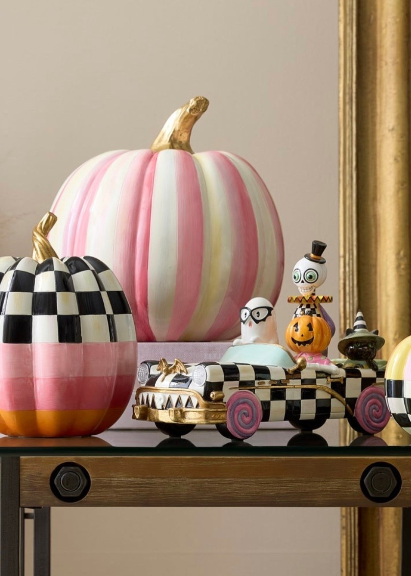 Take your Halloween style for a festive spin with the MacKenzie-Childs Trick-or-Treat Boo Family Car. This is whimsical ride decked out in Courtly Check, pumpkins, and playful charm. This collectible piece brings the spirit of the season to life, making it a standout centerpiece for your spooky setup. Pair it with MacKenzie-Childs’ signature Halloween decor for a display that’s equal parts chic and spirited. Every detail is crafted to impress, making your home feel like a Halloween wonderland. 🎃👻✨

#LTKSeasonal #LTKHalloween #LTKHome