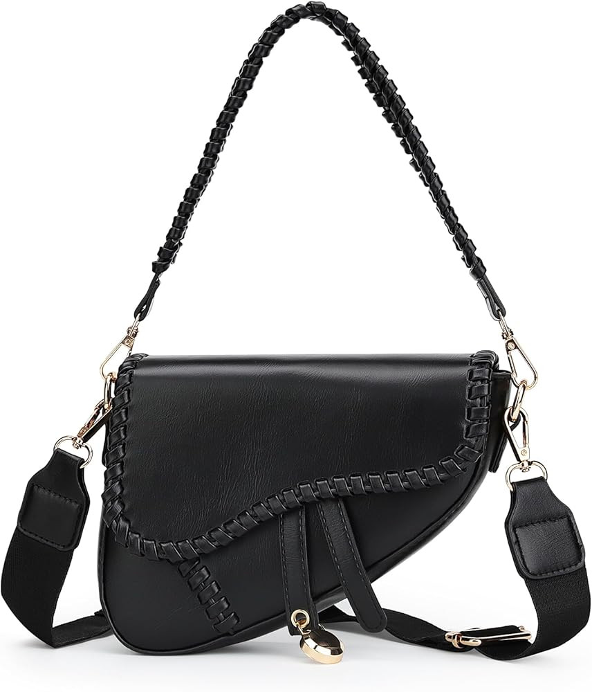 JBB Women Saddle Shoulder Bag Clutch Purse Small Crossbody Bag Satchel Bags Handbag PU Leather | Amazon (US)