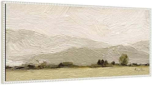 Kate and Laurel Framed Canvas Wall Art Print Petit Views No 8 Panel by Mackenzie Nelson, 40 x 18 ... | Amazon (US)