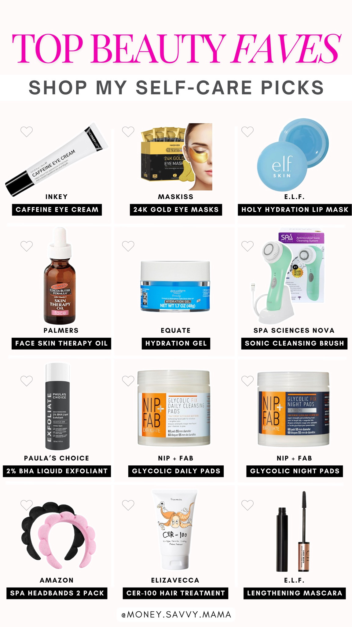 I’m tellin’ y’all, these beauty picks are a staple in my self care routine. 10 outta 10! 💖 

Beauty products, elf cosmetics, eye mask, eye cream, exfoliating pads, face oil, headbands, self care, beauty routine

#LTKBeauty #LTKGiftGuide