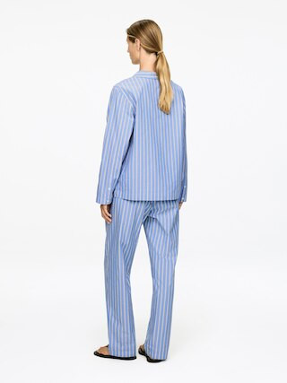 Cotton Satin Shirt – Blue/Striped – Women – ARKET EU | Arket EU