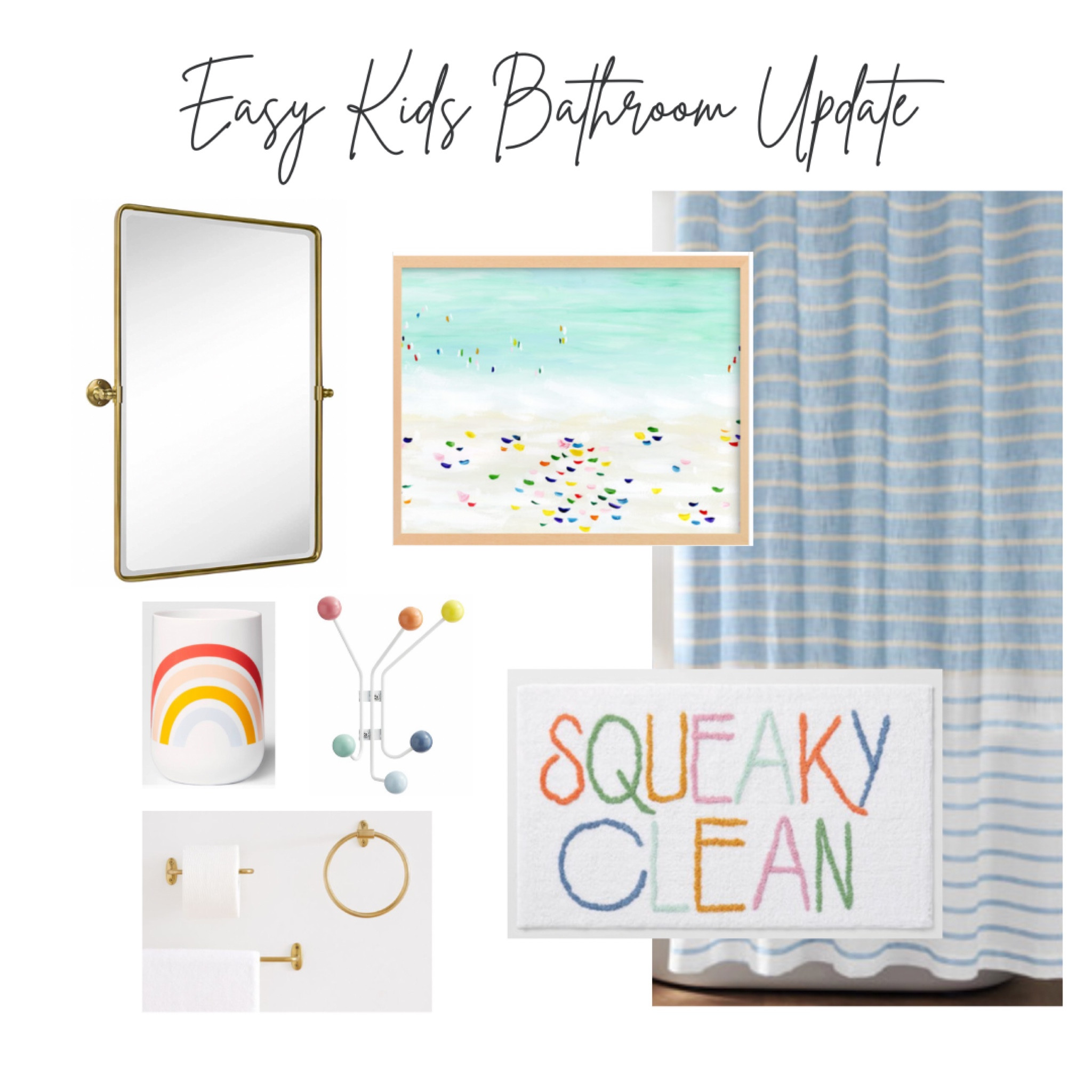 Easy kids bathroom update,  bathroom accessories,  kids bathroom decor,  rainbow bathroom,  kids bathroom, fresh bathroom,  coastal bathroom

#LTKhome #LTKunder100
