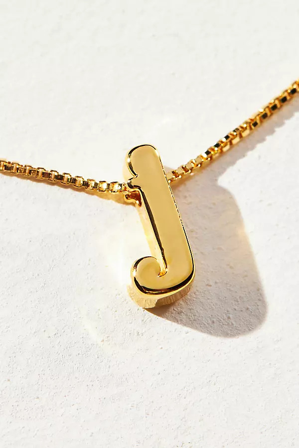 14k Gold Mini Monogram Necklace | Anthropologie (US)