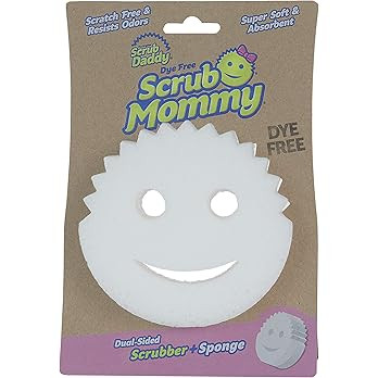 Scrub Daddy Dual-Sided Sponge and Scrubber- Scrub Mommy Dye Free - Scratch-Free Scrubber for Dish... | Amazon (US)