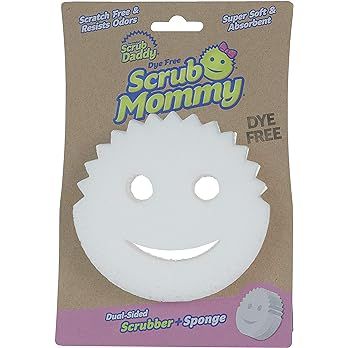 Scrub Daddy Dual-Sided Sponge and Scrubber- Scrub Mommy Dye Free - Scratch-Free Scrubber for Dish... | Amazon (US)