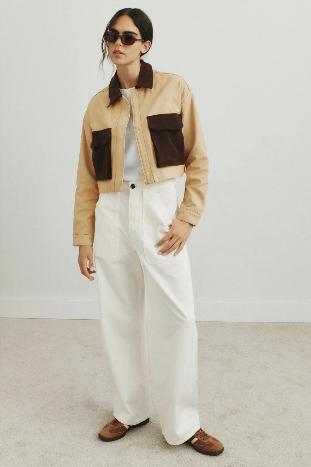Brown Cropped Chore Jacket HUDSON Size M MSRP $245.00 | eBay US