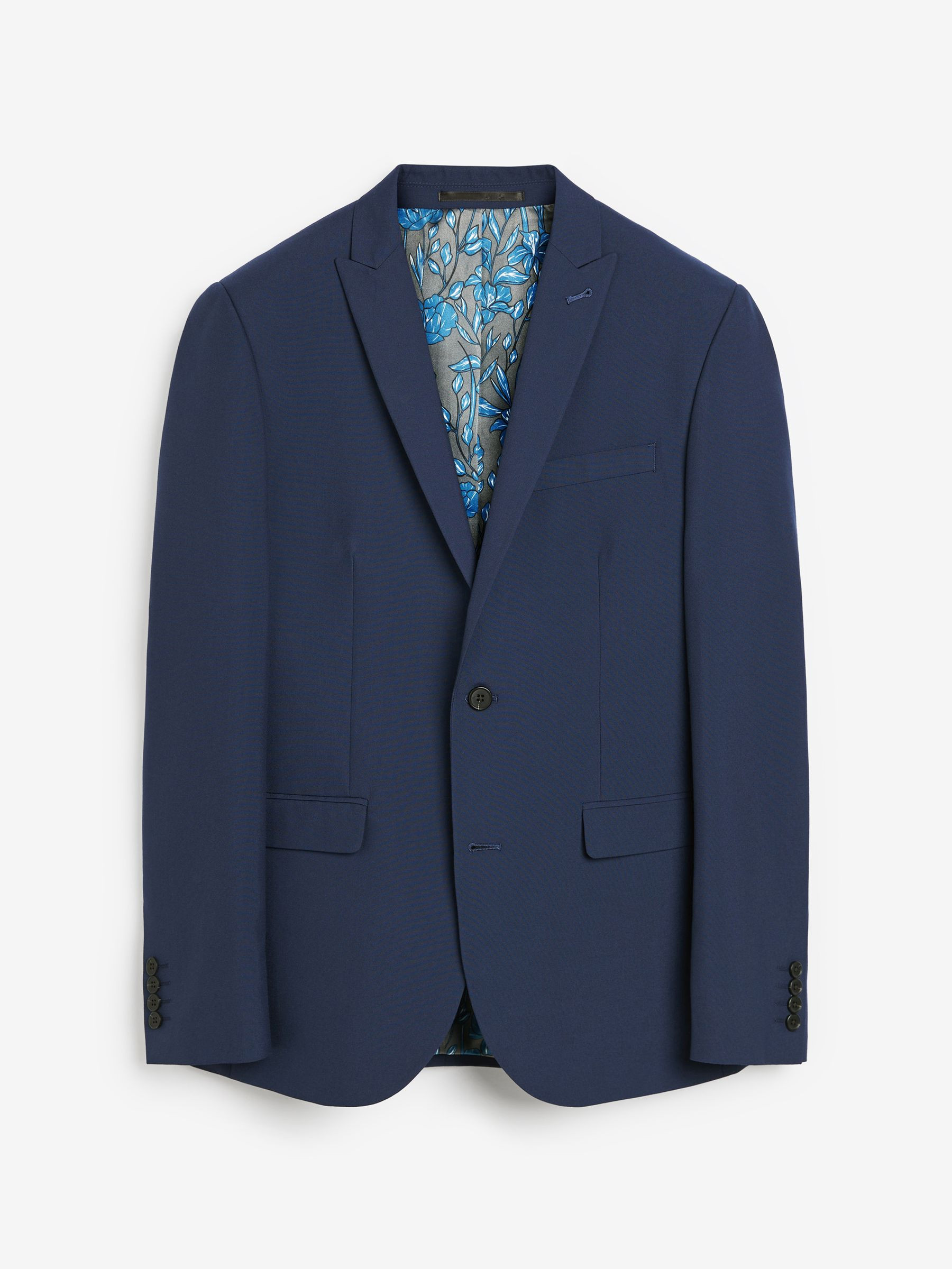 Next Bright Blue Slim Fit Two Button Suit Jacket | Next US