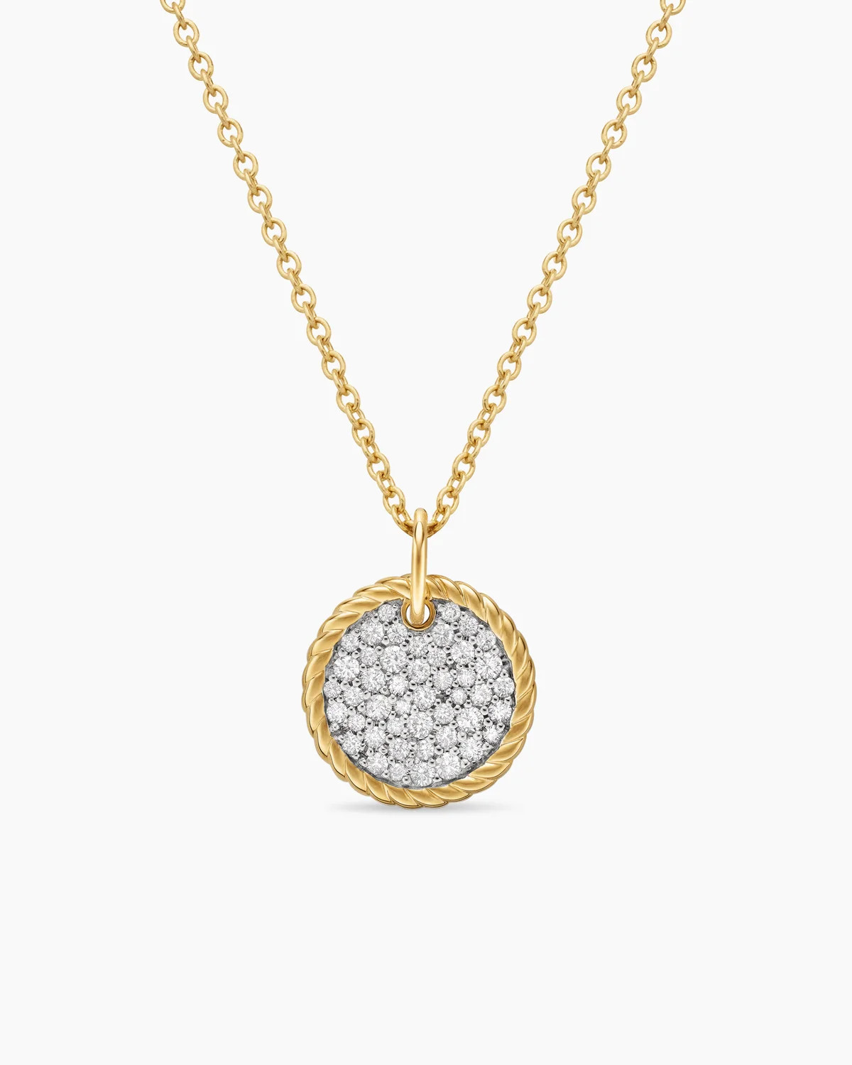 Cable Collectibles® Pavé Plate Necklace | David Yurman