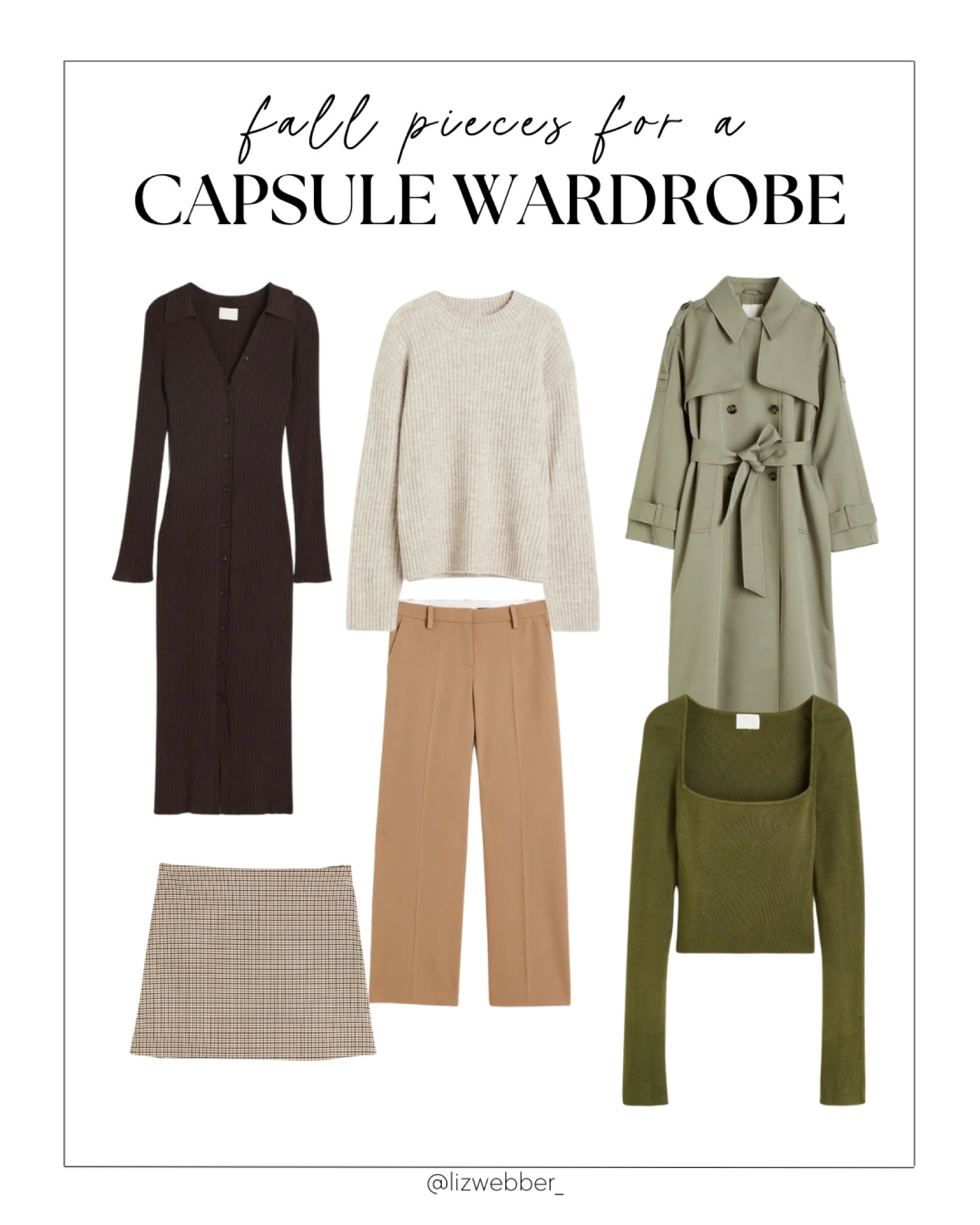 Some fall pieces for a capsule wardrobe! 

H&M finds, fall outfit inspo, knit dress, mini skirt 

#LTKFind #LTKSeasonal #LTKstyletip