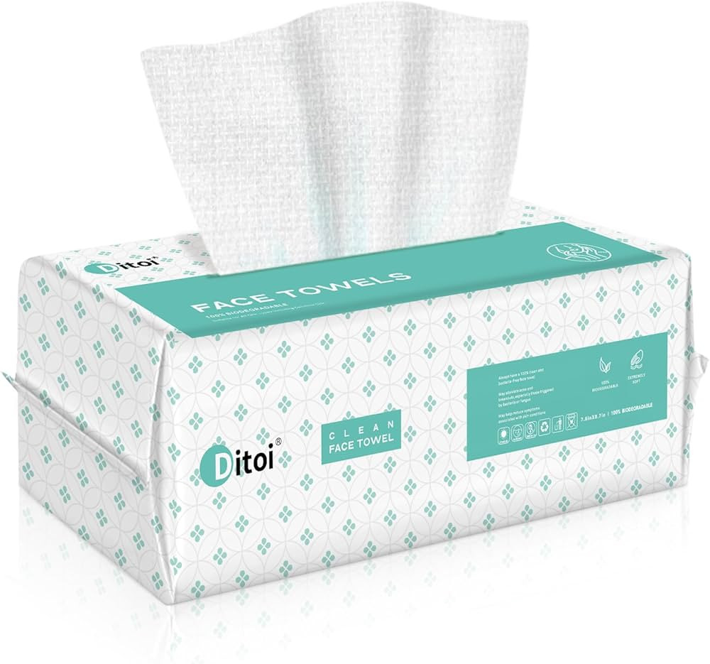 Disposable Face Towels,Biodegradable Facial Towelette, Super Soft and Thick Facial Tissue for Ski... | Amazon (US)