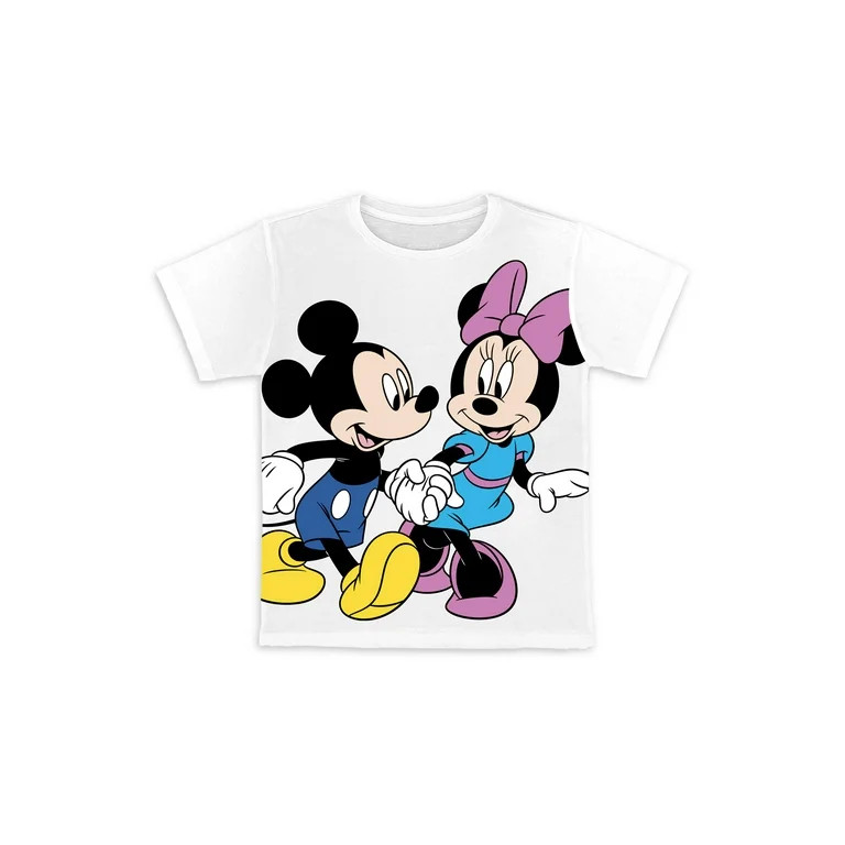 Mickey and Minnie Girls Graphic T-Shirt, Sizes XS-XL | Walmart (US)