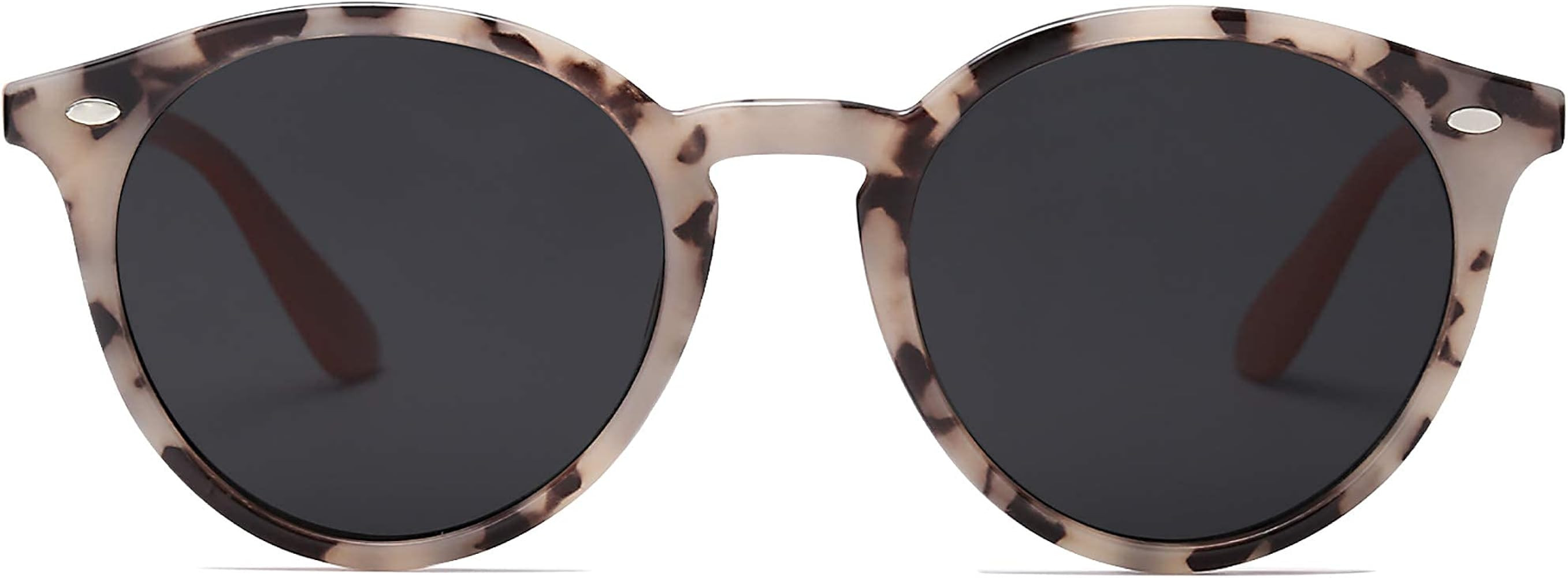 SOJOS Retro Round Polarized Sunglasses for Women Men Circle Frame UV400 Lenses SJ2069 | Amazon (US)